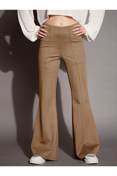 Sassafras By Styli High Rise Bootcut Flared Trousers