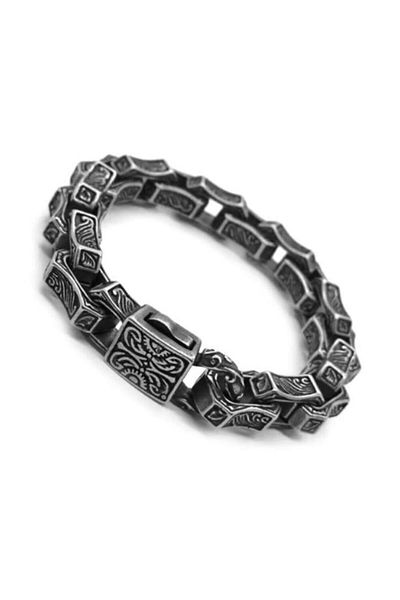 OSMANLI GÜMÜŞ Motif Thick Ship Chain Model Steel Men's Bracelet CBLMOTZINCR-SYH