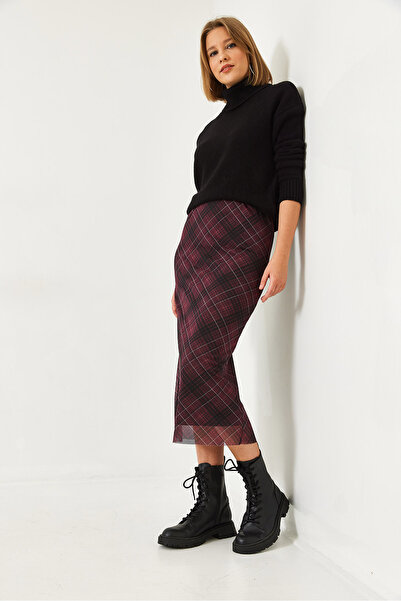 Bianco Lucci Fusta lungă cu model căptușită pentru femei 02096 60261069