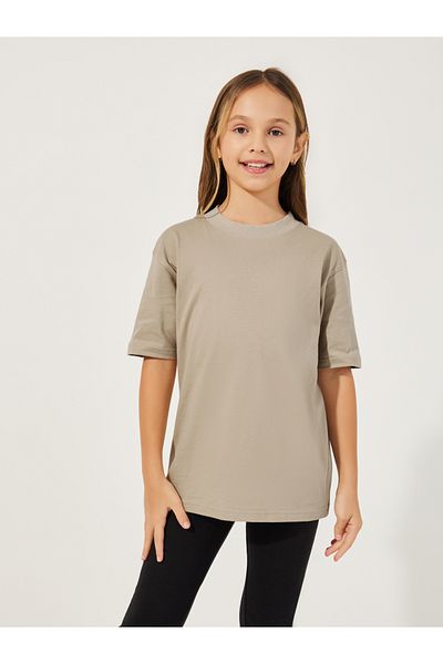 Styli Solid Round Neck Oversized T-Shirt & Leggings Co-Ords Set