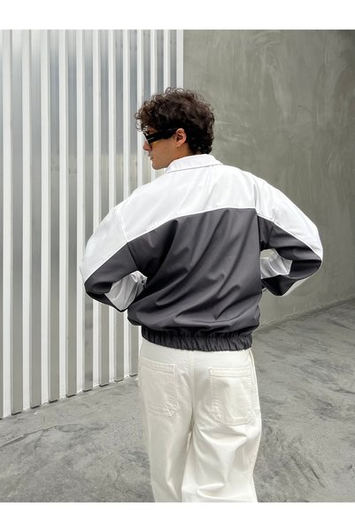 maroni Men's Overize Embroidered College Jacket
