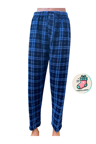 Ladytime Cepsiz Kışlık Polar Kadın Pijama Altı Tek Alt Je32 - Çorap Hediyeli