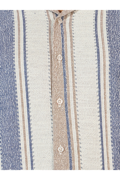 Styli Stripe Knit Resort Collar Relaxed Fit Shirt & Shorts Co-Ords