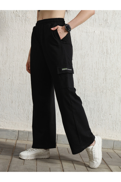Hubberholme By Styli High Rise Straight Leg Cotton Cargo Pants