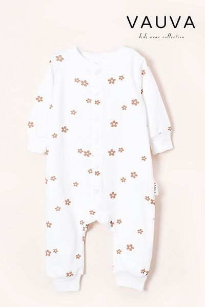 Vauva Girls Boys Printed Baby Kids Rompers Seasonal Long Sleeve Elastic Jumpsuit
