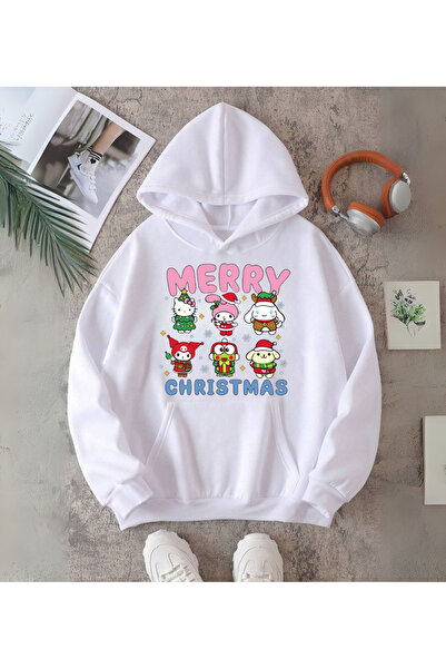 GOSSİP TEAM Φούτερ Sanrio Merry Christmas με στάμπα με κουκούλα
