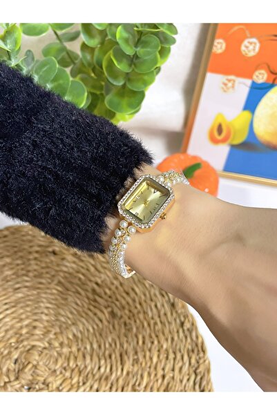 Bimodabu Zircon Stone Bead Cord Quartz Women's Wristwatch