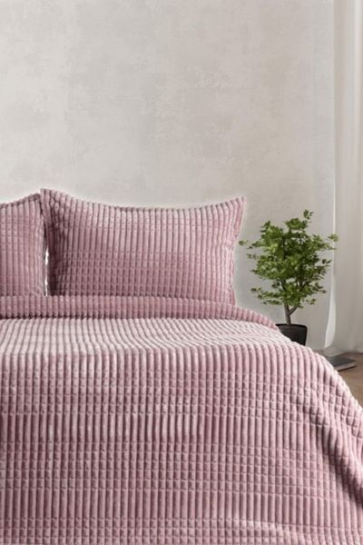 Merinos Modern Line 3 Piece Blanket Set - Powder