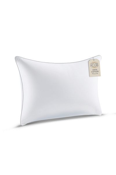 Hotel Linen Klub Cotton Sateen Pillow- 1000grams , Silver Cord  Double Piping , 50 x 75 cm