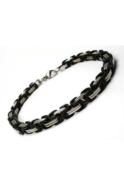 OSMANLI GÜMÜŞ Men's Steel Bracelet Imprint 5.5mm Thin And Elegant!!