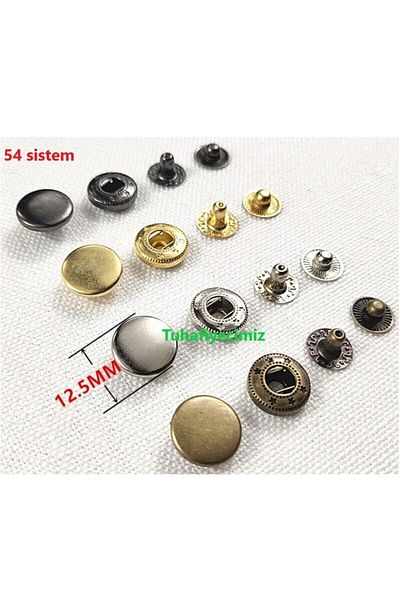 BGM TEKS 12.50mm Stainless Brass Studs (20 Sets) (without mold)