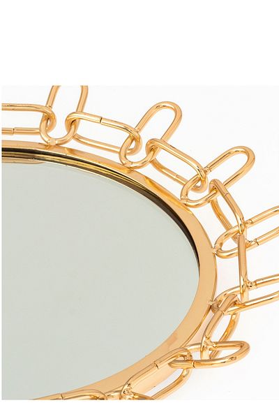 Dania Gold metal top with mirror floor, elegant design