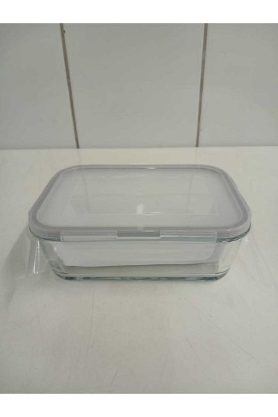 LAV Feyzade Fresco Glass Locked Storage Container 1 Pcs Rectangular (1200 Cc)-(Frs-257)