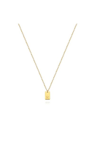 staınless steel Minimalist Letter Steel Necklace - 316L Tarnish-Free Surgical Steel Necklace - Letter Necklace