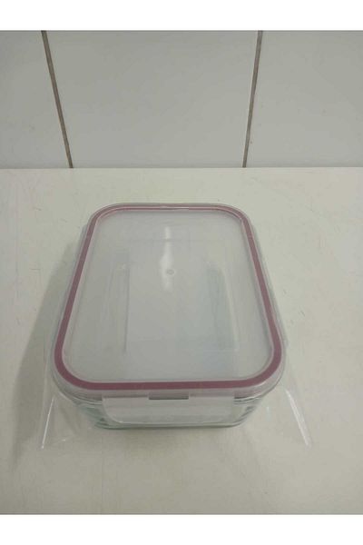 LAV Feyzade Fresco Glass Locked Storage Container 1 Pcs Rectangular (1200 Cc)-(Frs-257)