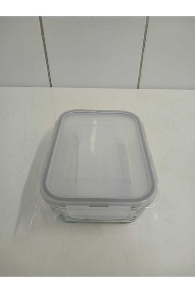 LAV Feyzade Fresco Glass Locked Storage Container 1 Pcs Rectangular (1200 Cc)-(Frs-257)