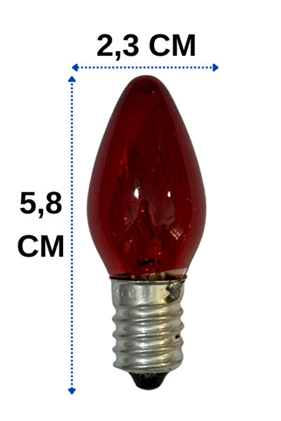 Bizim 10W Beş Farklı Renk (Kırmızı, Sarı, Mavi, Yeşil, Günışığı) E14 Duylu Mum Ampul (Toplam 5 Adet)