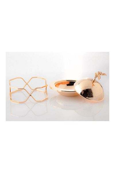 Dania Dates Bowl With Lid Gold 17×17×4cm