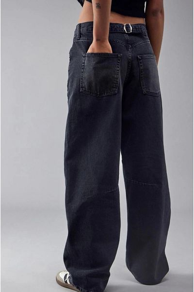 eyonnwear Y2K Belt Detail Jean Trousers