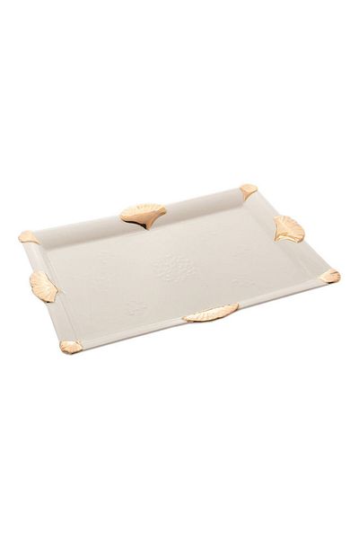 Dania Serving Plate White/Gold 33x23x2cm