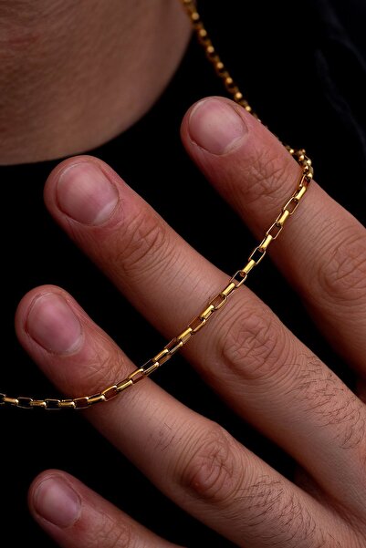 Otto Man Steel Jewelry Altın Kaplama Paslanmaz Çelik Erkek Kolye Halka Model ...