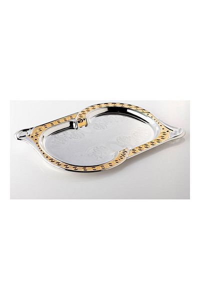 Dania Single Tray Silver/Gold 36x25x2cm