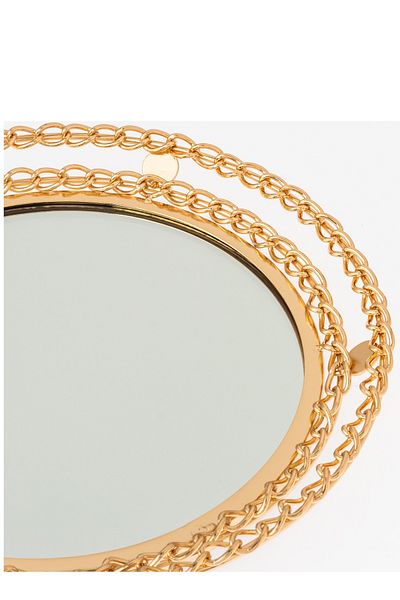 Dania Gold metal top with mirror floor, elegant design