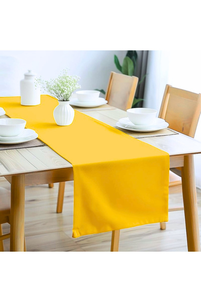 Bc Home عداء أصفر ناعم - 40x140 سم، مظهر مخملي، بوهيمي/اسكندنافي للعام الجديد