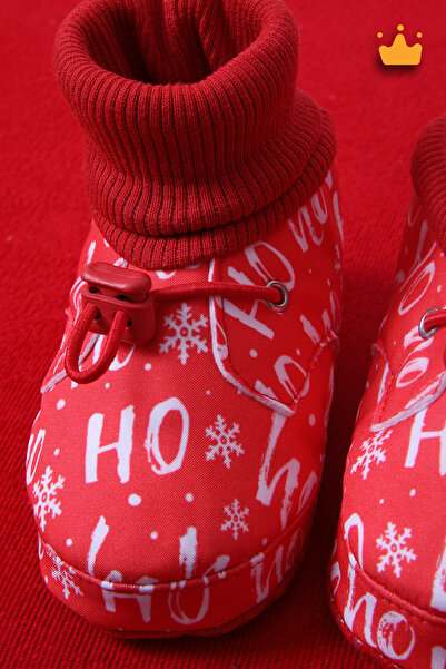 Babyhola Yılbaşı Temalı Patik Kaydırmaz Taban Makosen İlk Adım Ayakkabısı 85021