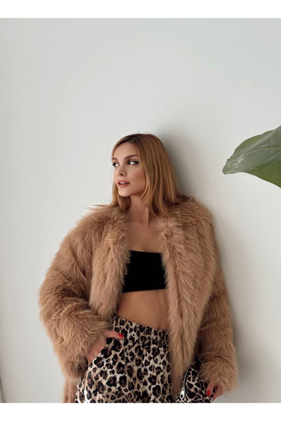 Womengrom Γυναικείο κοντό καραμέλα παλτό Hayal