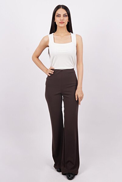 SpringStore Kahve İspanyol Paça Pantolon