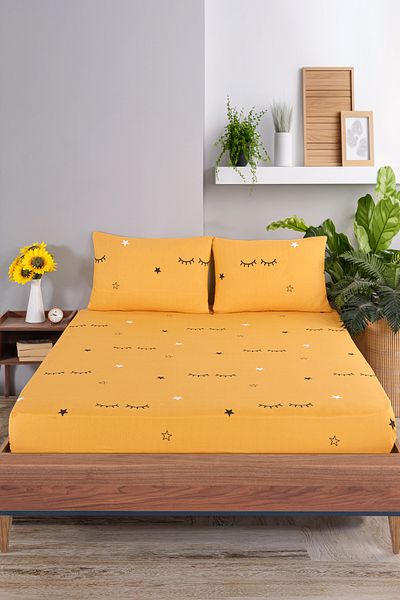 Eponj Home Yellow Double Pes Elastic Sheet Set