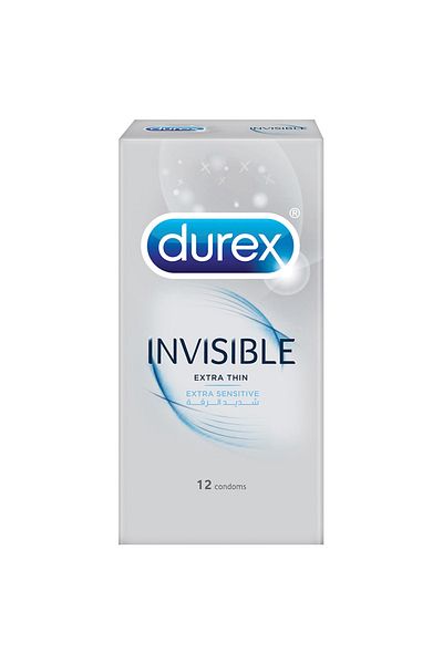 Durex Durex Invisible Extra Thin Condom, 12 Pieces