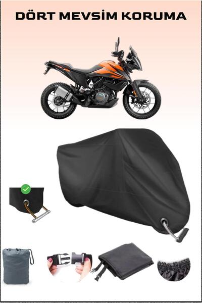 Breen قماش مشمع للدراجات النارية متوافق مع القفل باللون الأسود لـ KTM 390 Adv...