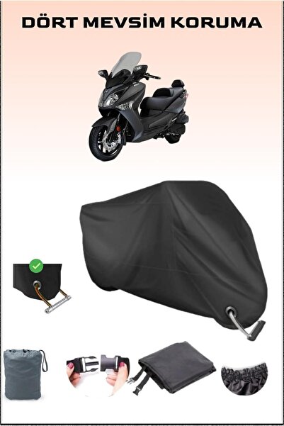 Breen قفل أسود متوافق مع القماش المشمع للدراجات النارية Sym Joy-max 250i، آمن...