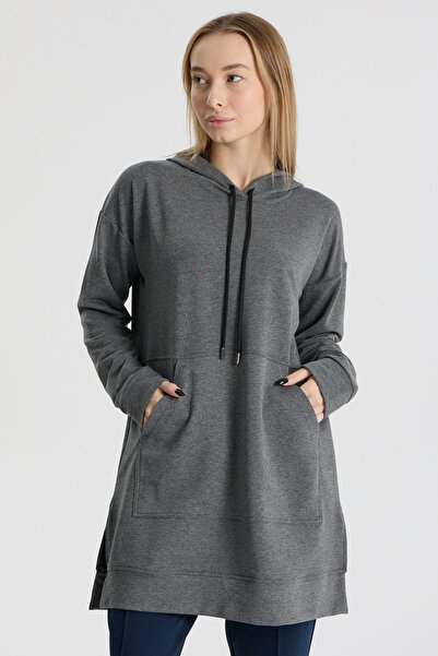 Perché Women's Two Thread Hooded Slit Dress-Up Tunic