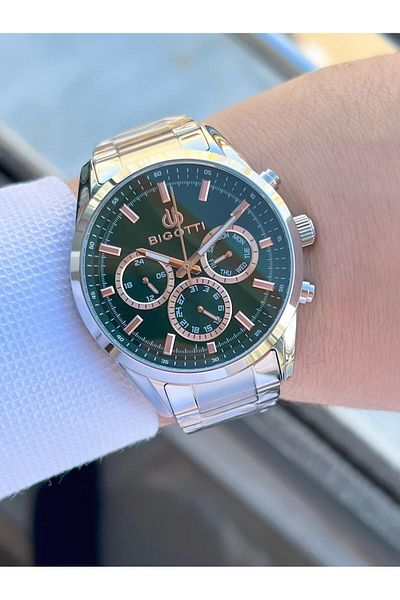 Bigotti Case and Lanyard Steel Interior Functions Active 5 Atm Waterproof Men's Wristwatch Ebg.10391.2