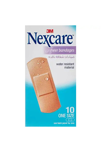 Nexcare Plastic Sheer Bandages 72Mmx25Mm Pack 10S