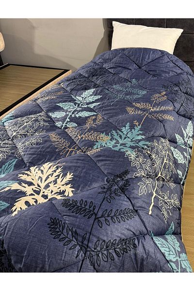 Clasy Satin 100% Cotton Satin Single Quilt Dual V1 Blue
