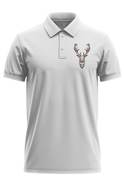 WİDİ Lovecký Hunter Deer Hunting Design Potištěné 100% bavlněné tričko Regular Fit bílé