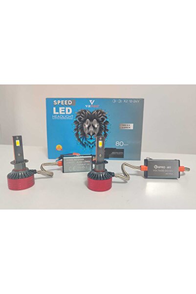 iq elektronik Vr Pro Speed H1 Led Far Ampülü 80w 12v 24v Uyumlu 18 Bin Lümen 6k