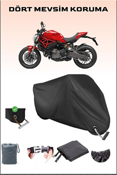 Breen قفل أسود لدراجة نارية Ducati Mons-ter 821 متوافق مع القماش المشمع، آمن،...