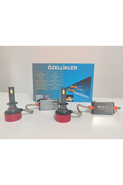 iq elektronik Vr Pro Speed H1 Led Far Ampülü 80w 12v 24v Uyumlu 18 Bin Lümen 6k