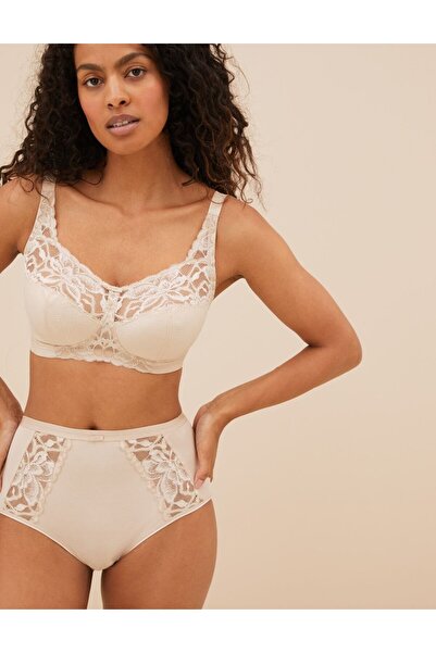 Marks & Spencer 3'lü Dantel Detaylı Full Brief Külot Seti