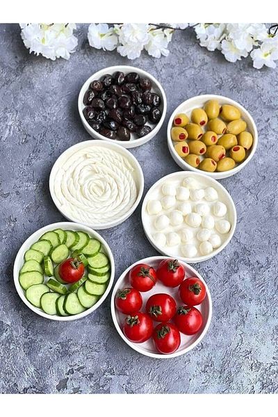 COOKCASE Ceramic 6 Round Plates 13 cm