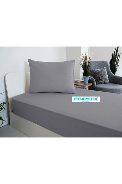 ETE HOMETEX Single Cotton Fitted Fitted Sheet Set 100X200 cm +30 cm Depth