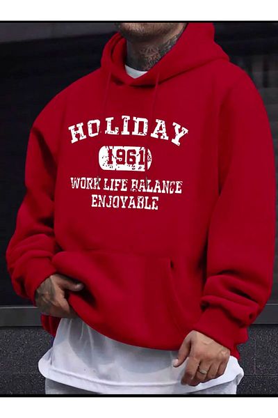 ModaSphere Holiday Printed Hooded Sweatshirt