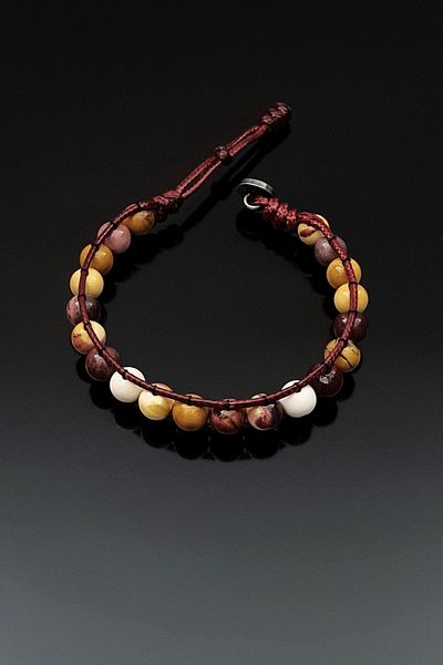 Seven Art Jewelry Natural Rhinestone Mookait Bracelet - for Men and Women