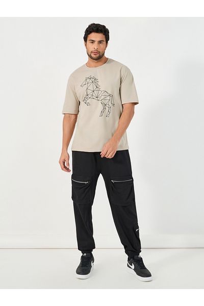 Styli Front Placement Graphic Oversized T-Shirt