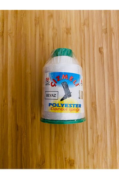 çizmeli 100 Gram Polyester No:50. 6Ply Oya Lace Hand Knitting and Processing Floss. Snow White.